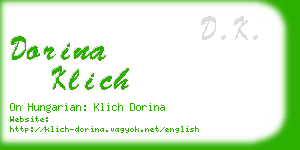 dorina klich business card